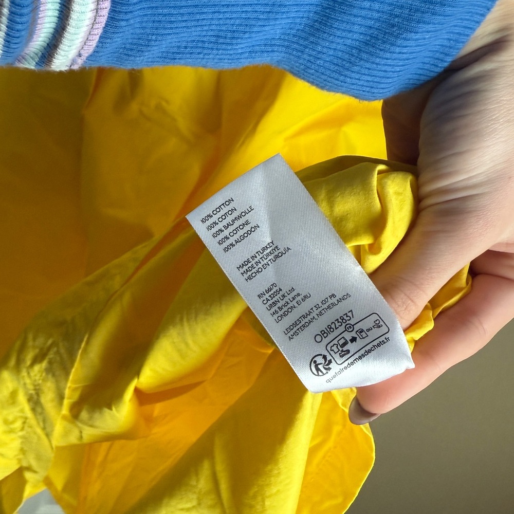 MAEVE ANTHROPOLOGIE Flutter-Sleeve Babydoll Midi Dress Yellow V Neck Casual Sz S - Picture 10 of 10